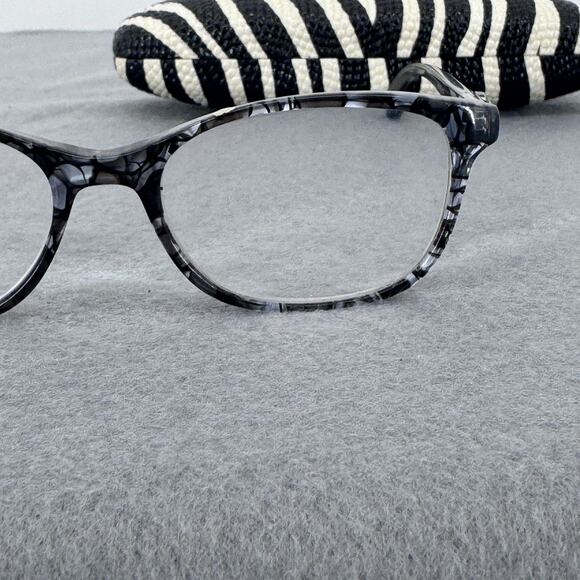 Karen Kane Petites Night Owl Eyeglasses Frames Marble 49-16-145 Zebra Case - Picture 9 of 12